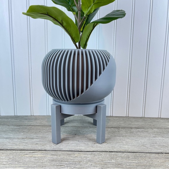 Indoor Flower Pot,The Narvo Planter Pot w/ Drainage Hole & Drip Tray - Picture 1 of 9